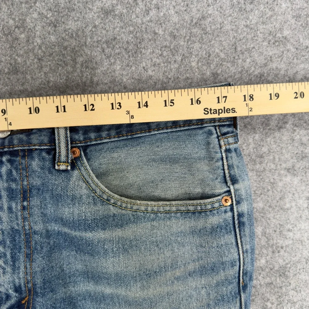 Levis 505 Regular Fit Straight Leg Jeans Mens 35x30 Medium Wash Blue